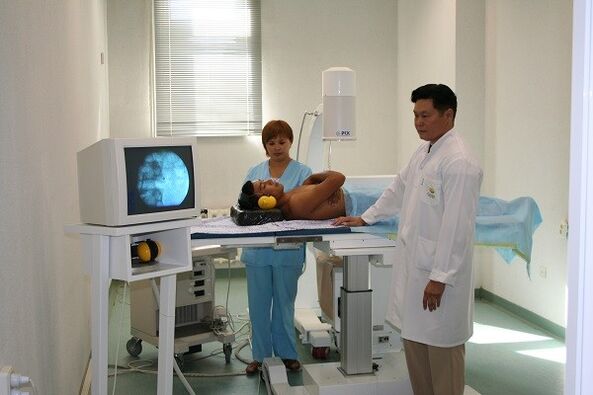 a man in a doctor’s office while lubricating himself when excited