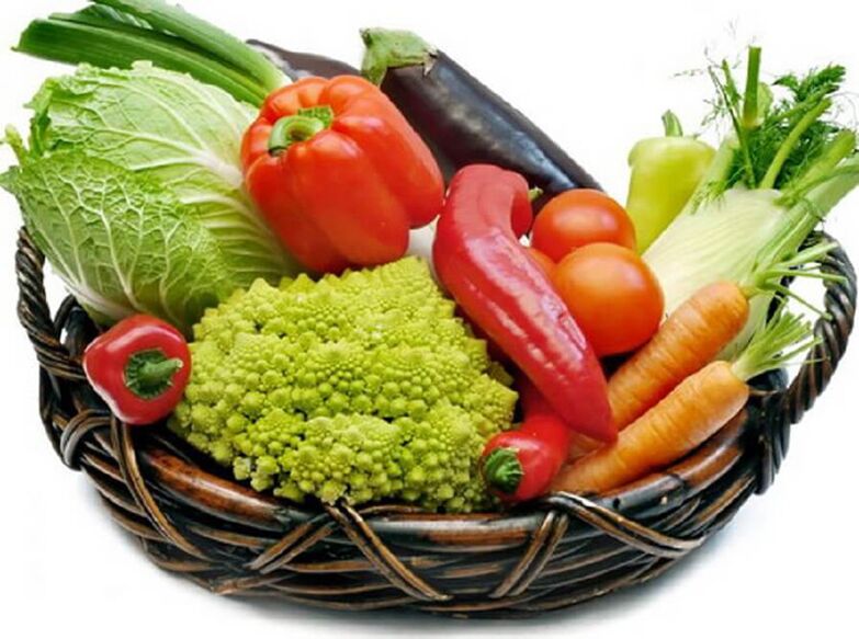 Vegetables in cart